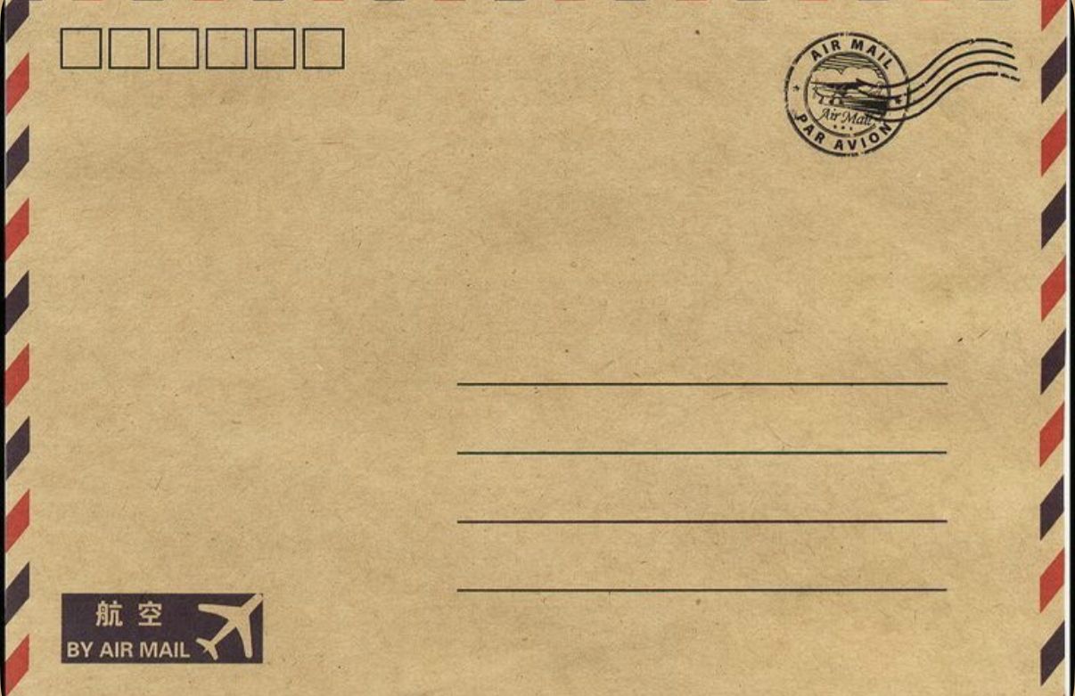 Vintage airmail template